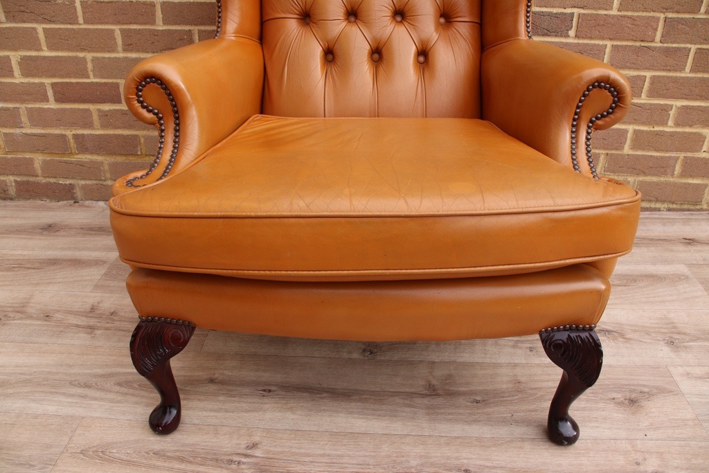 Chesterfield Vintage Wingback Armchair - Image 11