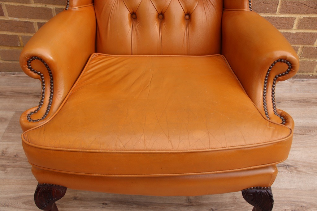 Chesterfield Vintage Wingback Armchair - Image 13