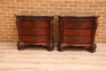 Pair of Elegant Bedside Chests with Marble