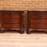 Pair of Elegant Bedside Chests with Marble
