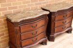 Pair of Elegant Bedside Chests with Marble - Image 4