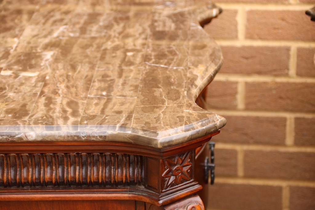 Pair of Elegant Bedside Chests with Marble - Image 19