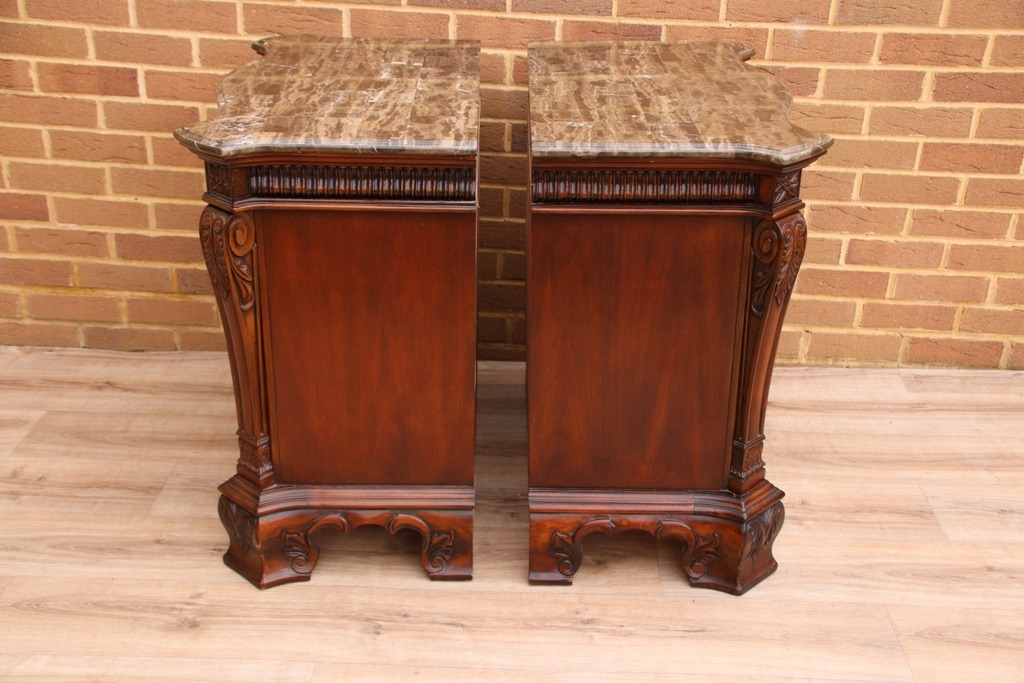 Pair of Elegant Bedside Chests with Marble - Image 21
