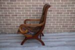 Chesterfield Whiskey Brown Slipper Chair - Image 5