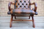 Chesterfield Whiskey Brown Slipper Chair - Image 9