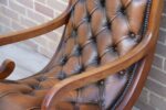 Chesterfield Whiskey Brown Slipper Chair - Image 11