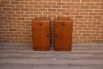 Pair of Mid-Century Oak Bedside Cabinets