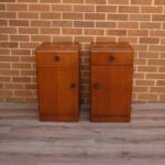 Pair of Mid-Century Oak Bedside Cabinets