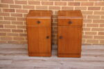 Pair of Mid-Century Oak Bedside Cabinets - Image 3
