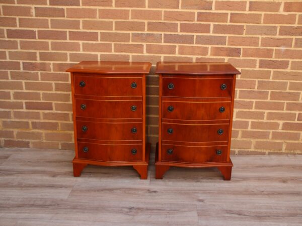 Pair of Yew Bedside Tables