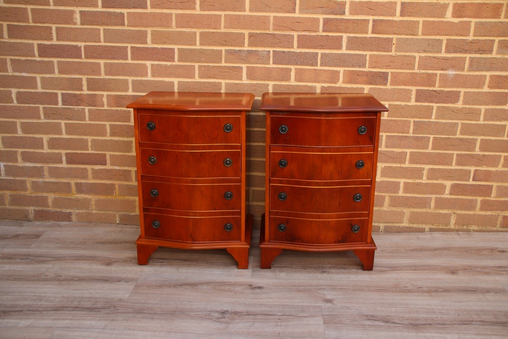 Pair of Yew Bedside Tables - Image 1