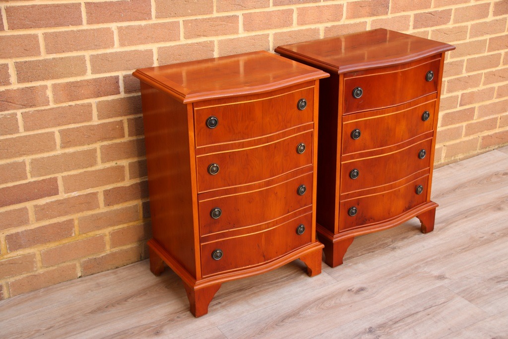 Pair of Yew Bedside Tables - Image 2