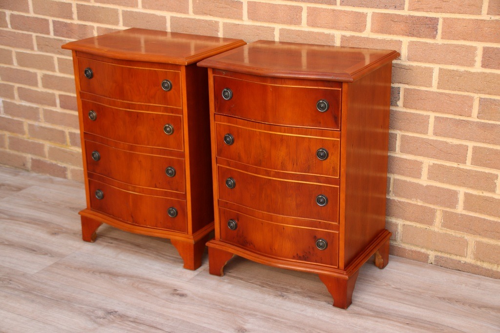 Pair of Yew Bedside Tables - Image 3