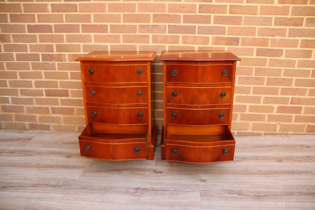 Pair of Yew Bedside Tables - Image 4