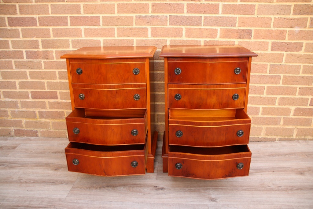 Pair of Yew Bedside Tables - Image 5