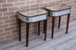 Laura Ashley Pair of Mirrored Bedside Tables - Image 2