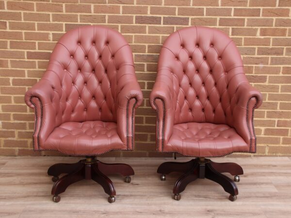 Pair of Chesterfield Directors Chairs