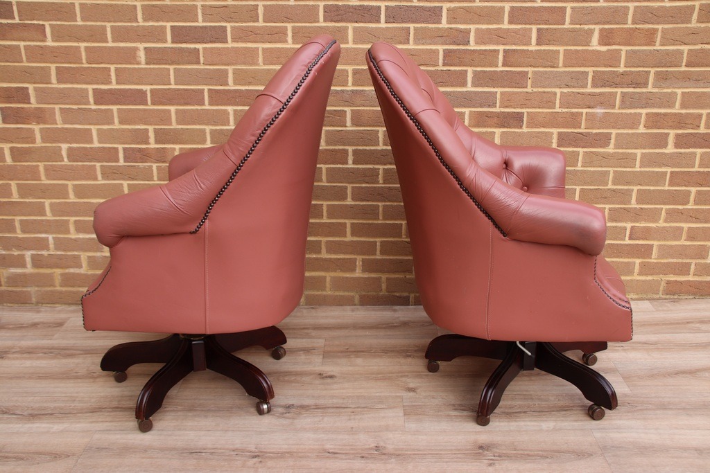 Pair of Chesterfield Directors Chairs - Image 7