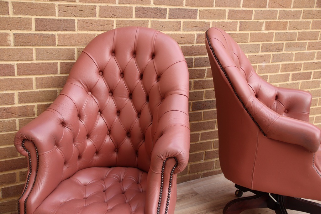 Pair of Chesterfield Directors Chairs - Image 8