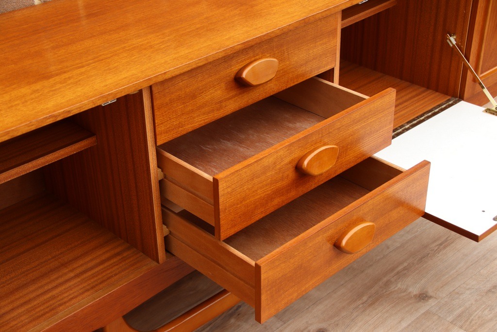Mid-Century Teak Stateroom Stonehill Sideboard - Image 9