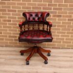 Chesterfield Ox Blood Captains Chair