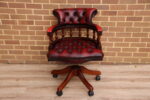 Chesterfield Ox Blood Captains Chair - Image 3