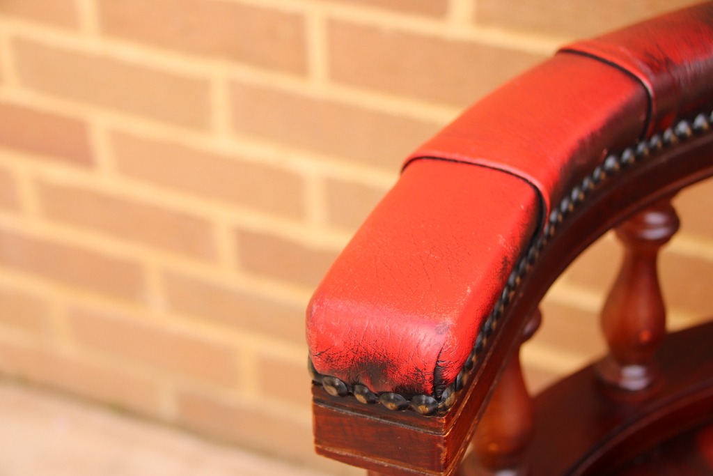 Chesterfield Ox Blood Captains Chair - Image 15