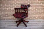 Chesterfield Dark Ox Blood Captains Chair - Image 4