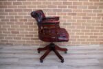 Chesterfield Dark Ox Blood Captains Chair - Image 7