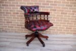 Chesterfield Dark Ox Blood Captains Chair - Image 8