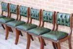 6 Chesterfield Luxury Dining Chairs - Image 3
