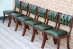 6 Chesterfield Luxury Dining Chairs - Image 4