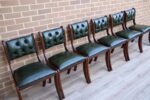 6 Chesterfield Luxury Dining Chairs - Image 6