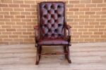 Chesterfield Rocking Ox Blood Chair - Image 3