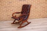 Chesterfield Rocking Ox Blood Chair - Image 4