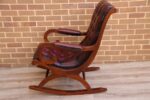 Chesterfield Rocking Ox Blood Chair - Image 5