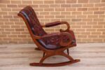 Chesterfield Rocking Ox Blood Chair - Image 7