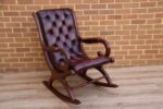Chesterfield Rocking Ox Blood Chair - Image 8