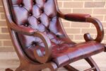 Chesterfield Rocking Ox Blood Chair - Image 10