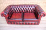 Chesterfield Ox Blood Sofa - Image 4