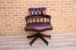 Chesterfield Vintage Ox Blood Captains Chair