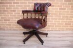 Chesterfield Vintage Ox Blood Captains Chair - Image 3