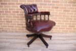 Chesterfield Vintage Ox Blood Captains Chair - Image 7