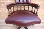Chesterfield Vintage Ox Blood Captains Chair - Image 13