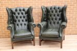 Pair of Manchester High Back Armchairs - Image 2