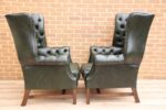 Pair of Manchester High Back Armchairs - Image 4