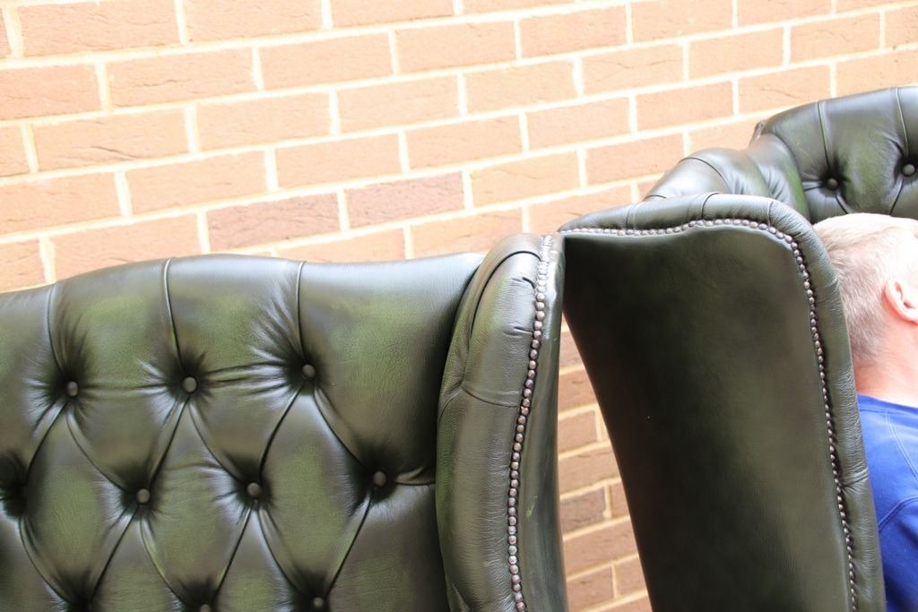 Pair of Manchester High Back Armchairs - Image 9