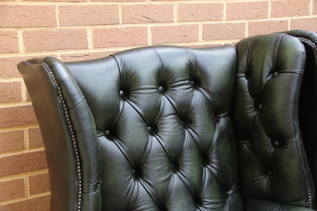 Pair of Manchester High Back Armchairs - Image 10