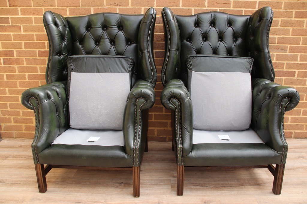 Pair of Manchester High Back Armchairs - Image 14