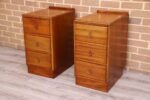 Pair of Mid-Century Oak Bedside Tables - Image 3